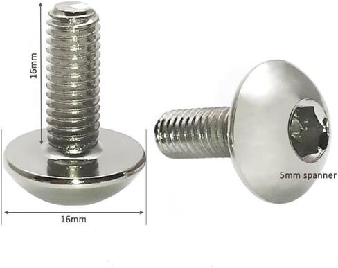 10pcs M6 16mm Steel Big Round Head Hex Socket Screws for CNC Motorcycles ATVs and Plastic Covers in Saudi Arabia