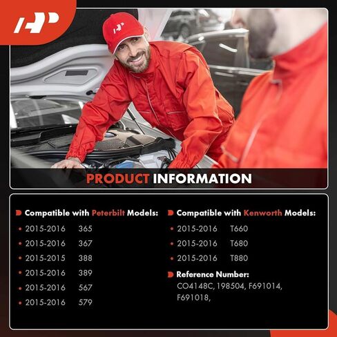 مكيف الهواء A-premium ضاغط AC مع القابض متوافق مع Kenworth T660 2015-2016 ، T680 2015-2016 ، T880 2015-2016 & PETERBILT 365 2015-2016 ، 367 2015-2016 ، 388-2015 ، 389 ، 567 ، 579 ، 587 ، 587 in Saudi Arabia