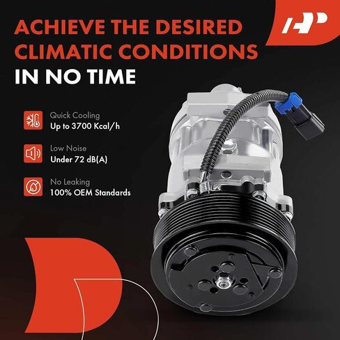 مكيف الهواء A-premium ضاغط AC مع القابض متوافق مع Kenworth T660 2015-2016 ، T680 2015-2016 ، T880 2015-2016 & PETERBILT 365 2015-2016 ، 367 2015-2016 ، 388-2015 ، 389 ، 567 ، 579 ، 587 ، 587 in Saudi Arabia