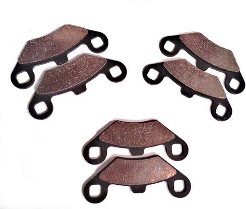 Monster Full Brake Pad Set for Polaris Hawkeye 300, Outlaw 500, Predator 500, Sportsman 300, Front & Rear, Quiet Braking, Low-Dust, All-Weather, Quality Tested in Saudi Arabia
