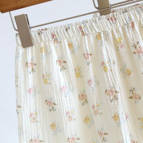 Womens 3pcs Cotton Pajamas Set Short Sleeve Sleepwear Fruit Print Cute Pj Set with Long Pants in Saudi Arabia