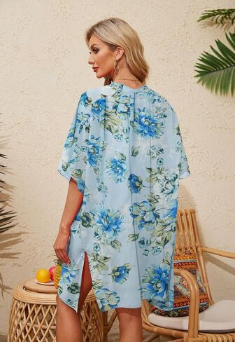 Alaster Queen Women’s Kimono Cardigan Summer Swimsuit Disual Beach Long Swimwear Toverups for Women in Kuwait