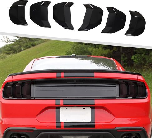Jimen متوافق مع Ford Mustang 2018-2023 ، 6pcs غطاء ضوء غطاء القطع الإكسسوارات الخارجية in Saudi Arabia