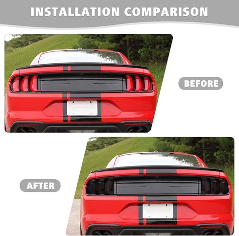Jimen متوافق مع Ford Mustang 2018-2023 ، 6pcs غطاء ضوء غطاء القطع الإكسسوارات الخارجية in Saudi Arabia