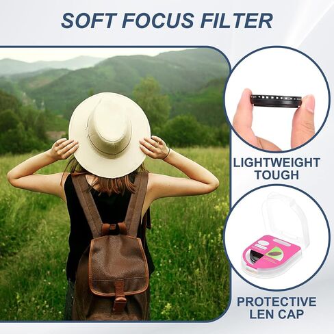 Patikil 49mm ND Filter ، متغير ND Lens ND2-ND400 مرشح الكثافة المحايدة القابلة للتعديل الزجاج الضوئي النحيف مع غطاء لعدسة الكاميرا صورة مدونة صورة مدونة ، أسود in Kuwait