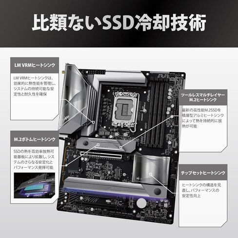 ASRock Z890 Pro-A WiFi 7 اللوحة الأم Intel Core Ultra LGA1851 RL-ILM DDR5 8666 MHz 256 GB ATX اللوحة الأم PCIe 5.0 in Saudi Arabia