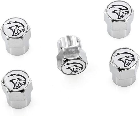 Baron & Baron Dodge Hellcat Chrome Tyre Valve Cap Cover (حزمة 5) in Saudi Arabia
