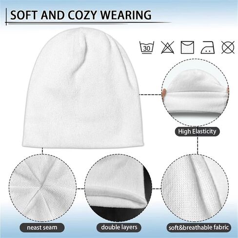 Suobstales Knit Beanie Hats for Women Men Knitted Cuffed Skull Cap Fall Winter Warm Hat in Kuwait