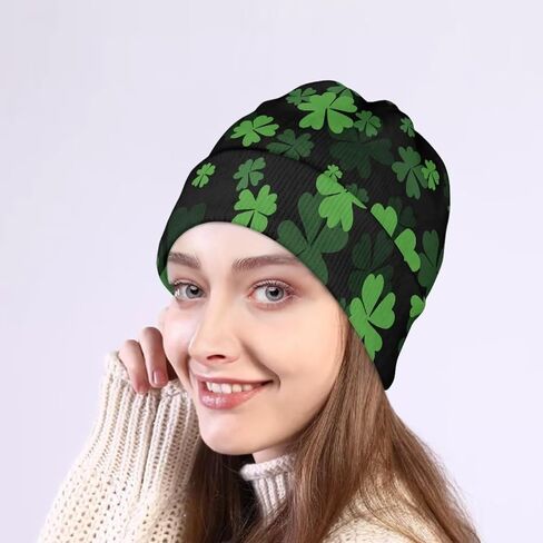 Suobstales Knit Beanie Hats for Women Men Knitted Cuffed Skull Cap Fall Winter Warm Hat in Kuwait