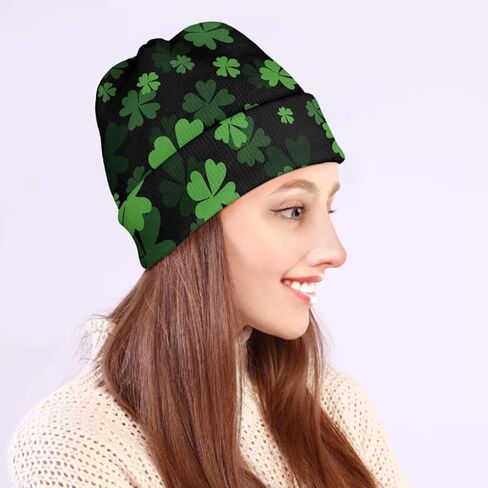 Suobstales Knit Beanie Hats for Women Men Knitted Cuffed Skull Cap Fall Winter Warm Hat in Kuwait