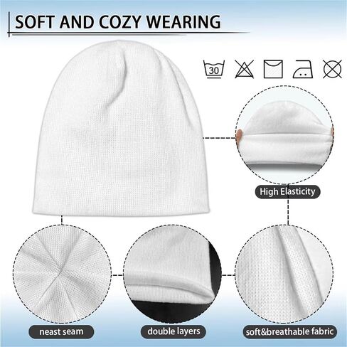 Suobstales Knit Beanie Hats for Women Men Knitted Cuffed Skull Cap Fall Winter Warm Hat in Kuwait