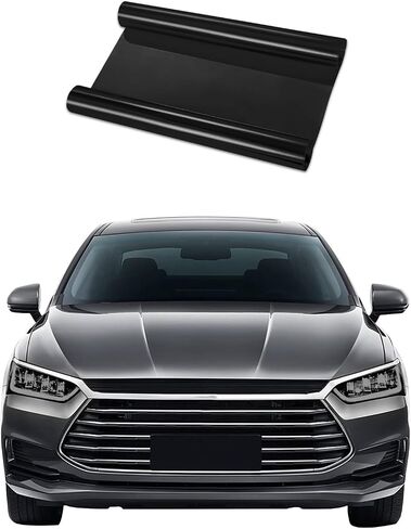 12 × 48 Inch Car Light Tint Film, Tail Light Tint, Car Vinyl Wrap Protector Film, Car Accessories Car Light Self-Adhesive Tint Film Universal for Cars Auto Modification Cover (Light Black) in Saudi Arabia