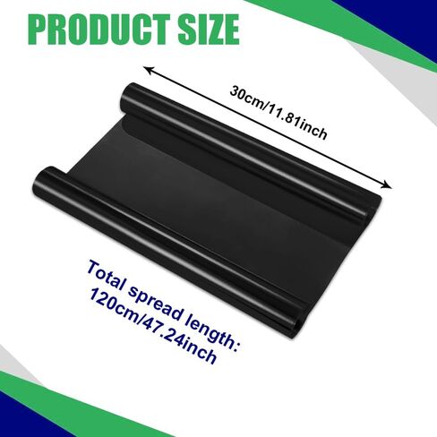 12 × 48 Inch Car Light Tint Film, Tail Light Tint, Car Vinyl Wrap Protector Film, Car Accessories Car Light Self-Adhesive Tint Film Universal for Cars Auto Modification Cover (Light Black) in Saudi Arabia