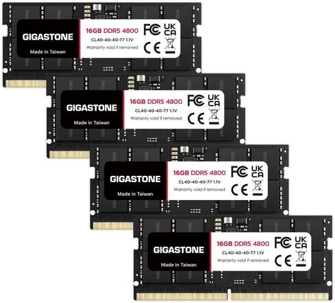 【DDR5 RAM】 GIGASTONE 32GB Kit (2x16GB) DDR5 5600MHz PC5-44800 CL 46-46-46-90 1.1V SODIMM 262 Pin Unbuffered Non ECC High Performance Notebook Laptop Memory Upgrade in Saudi Arabia