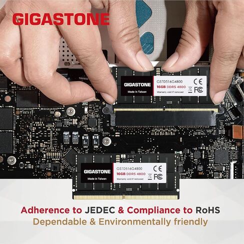 【DDR5 RAM】 GIGASTONE 32GB Kit (2x16GB) DDR5 5600MHz PC5-44800 CL 46-46-46-90 1.1V SODIMM 262 Pin Unbuffered Non ECC High Performance Notebook Laptop Memory Upgrade in Saudi Arabia