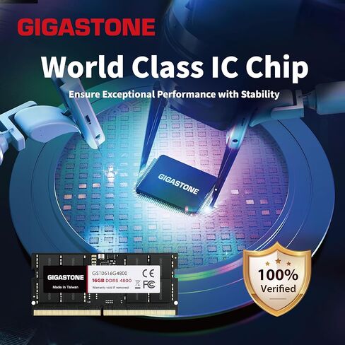 【DDR5 RAM】 GIGASTONE 32GB Kit (2x16GB) DDR5 5600MHz PC5-44800 CL 46-46-46-90 1.1V SODIMM 262 Pin Unbuffered Non ECC High Performance Notebook Laptop Memory Upgrade in Saudi Arabia