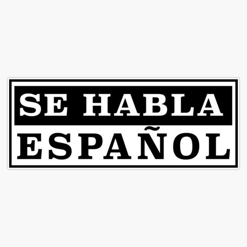 Se Habla Espanol Sticker Bumper Sticker Vinyl Decal 5" in Saudi Arabia