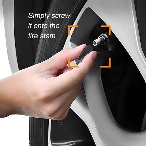 4PCS Car Tire Valve Stem Caps, Bullet Style Dustproof Vehicle Air Cover, Aluminum Alloy Waterproof Automotive Valve Dust Caps Accessories, Universal for Trucks, Bikes, Motorcycles (Silver) in Kuwait