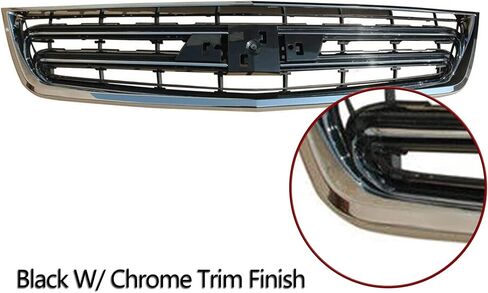 Front Upper Black W/Chrome Grill For 2014 2015 2016 2017 2018 2019 2020 Chevrolet Chevy Impala Sedan Bumper Grille GM1200685 in Kuwait