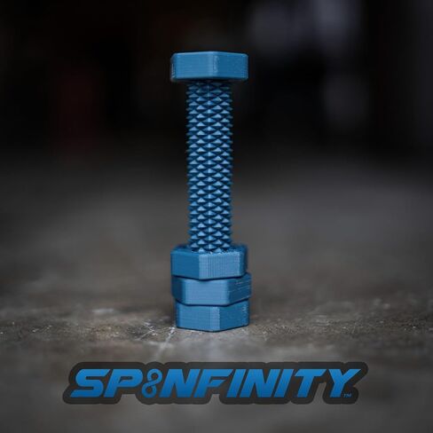SPINFINITY Bi-Directional Bolt Fidget Spinner Toy (Made In USA) With Real Metal Ball Bearings for ADHD, Stress Relief, EDC - Premium Desk Gadget Toy (Full Size, Jet-Black) in Saudi Arabia
