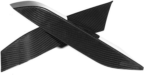 Front Bumper Cover, Carbon Fiber Front Bumper Air Vent Eyelid Covers Fit for /M4 F80 F82, Black in Saudi Arabia