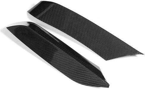 Front Bumper Cover, Carbon Fiber Front Bumper Air Vent Eyelid Covers Fit for /M4 F80 F82, Black in Saudi Arabia