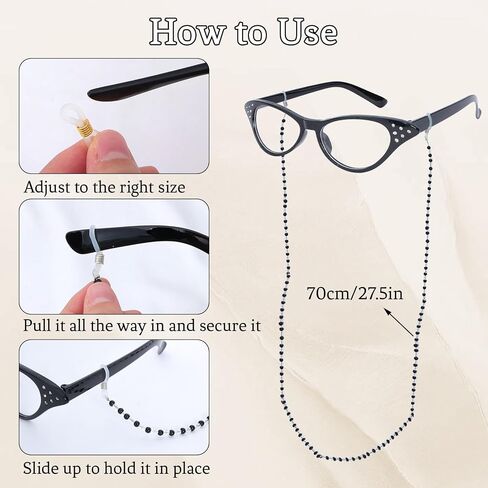 5 Pcs Old Lady Costume Set Grandma Granny Glasses Eyeglasses Chain Pearl Necklace Bracelet for Women Granny Halloween Costume in Kuwait