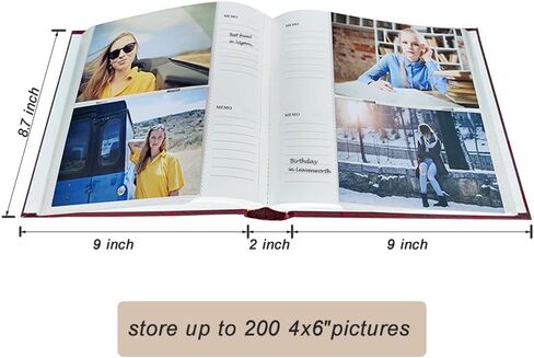 Photo Albums 4x6 Pictures with Writing Space 200 Photos with Slip in Pockets Memory Book for Family Wedding Keepsake Book for Anniversary Travel Dog (Blue) in Saudi Arabia
