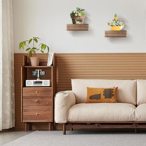 Small Floating Shelf,Set of 1 Display Ledges for Wall,Mini Shelves,Wood Shelf for Bedroom Living Room Bathroom Kitchen (6 Inch, Carbonized Black) in Kuwait