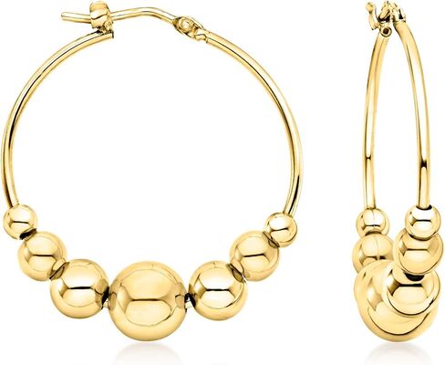 روس سيمونز الذهب الإيطالي 18kt على أقراط طوق حبة الجنيه الاسترليني in Saudi Arabia