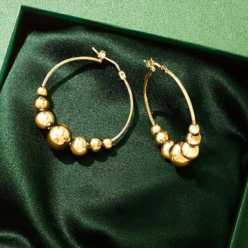 روس سيمونز الذهب الإيطالي 18kt على أقراط طوق حبة الجنيه الاسترليني in Saudi Arabia