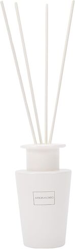 Aroma360 | Dream On Reed Diffuser Set | Hotel Inspired Luxury Essential Oil Reed Diffuser | White Tea, Aloe Vera, and Cedar 3.4 fl oz, 100 mL - Black in Saudi Arabia