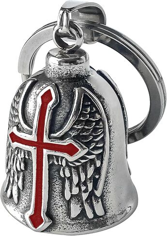 Guardian bell motorcycle，biker keychain biker bells guardian angel for men，motorcycle cross bell，motorcycle wing bell,motorcycle bells for bikers,the bikers lucky charm,bike bells for adults for him in Saudi Arabia