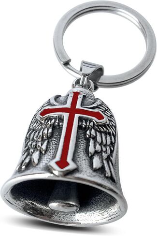 Guardian bell motorcycle，biker keychain biker bells guardian angel for men，motorcycle cross bell，motorcycle wing bell,motorcycle bells for bikers,the bikers lucky charm,bike bells for adults for him in Saudi Arabia