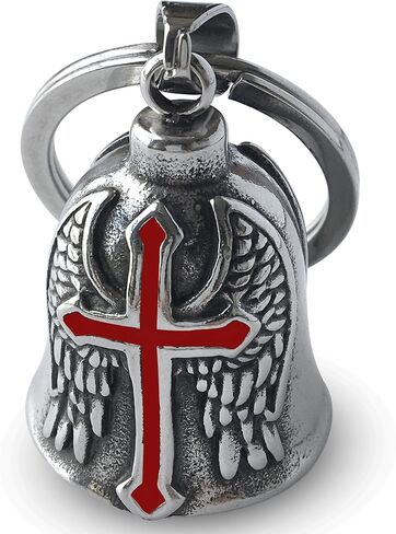 Guardian bell motorcycle，biker keychain biker bells guardian angel for men，motorcycle cross bell，motorcycle wing bell,motorcycle bells for bikers,the bikers lucky charm,bike bells for adults for him in Saudi Arabia