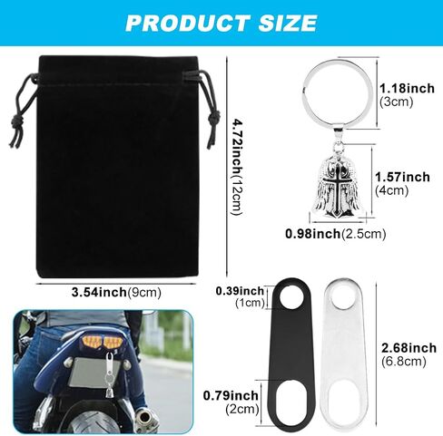 Motorcycle Bells for Bikers Guardians Angel Gremlin Bells, Good Luck Bells & Keyring Drive Safe Pendant in Saudi Arabia