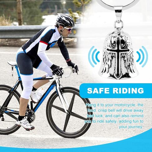 Motorcycle Bells for Bikers Guardians Angel Gremlin Bells, Good Luck Bells & Keyring Drive Safe Pendant in Saudi Arabia