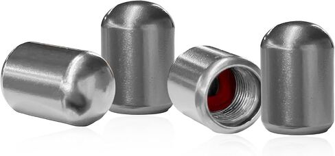 4PCS Car Tire Valve Stem Caps, Aluminum Air Valve Cap Dustproof Wheel Valve Cover, Corrosion Resistant Universal Tyre Stem Cover Airtight Cap for Car Bicycle Motorcycle Truck (Gray) in Saudi Arabia