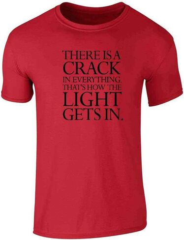 Pop Threads Theres A Crack in Everything Quote Graphic Tee T-Shirt for Men in Saudi Arabia