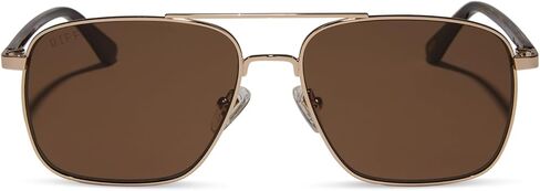 DIFF Yellowstone Sunglasses Rip Wheeler Designer Oversized Navigator Sunglasses for Men and Women UV400 Polarized Protection, Western Gold + Marbled Brown w/Bold Brown in Saudi Arabia