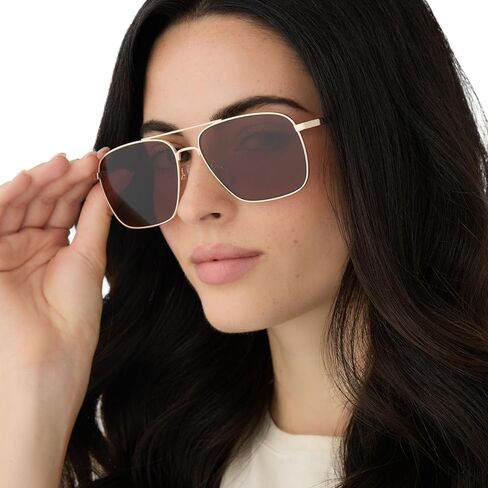 DIFF Yellowstone Sunglasses Rip Wheeler Designer Oversized Navigator Sunglasses for Men and Women UV400 Polarized Protection, Western Gold + Marbled Brown w/Bold Brown in Saudi Arabia