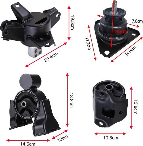 4PCS Engine Motor & Trans Mount for Auto Compatible for 10-13 Kia Forte 2.0L 2.4L Auto Trans 9360 9345 9783 9785 in Saudi Arabia