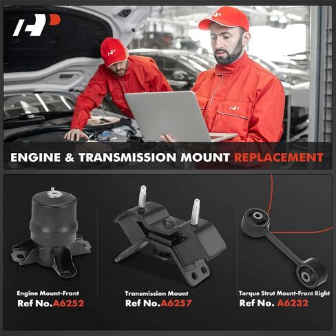A-Premium 3PCS Engine Motor Mount and Transmission Mount and Torque Strut Mount Kit Compatible with Toyota Camry 1994-1996, Avalon 1995-1996 & Lexus ES300 1994-1996, 3.0L, Automatic Transmission Only in Saudi Arabia