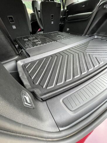 بطانة البضائع-حصيرة جذع لجيب Grand Grand Cherokee L (7 مقاعد) 2021-2025-حصيرة جذع مقاومة للطقس للسيارات ذات الشفاه المرتفعة للشفرة ذات الصبغة. in Saudi Arabia