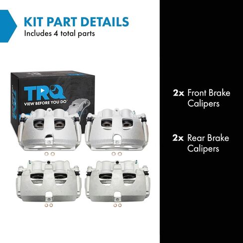 TRQ Brake Caliper Set Compatible with 2009-2010 Dodge Ram 2500 Ram 3500 2012 Ram 1500 2011-2018 2500 3500 in Saudi Arabia