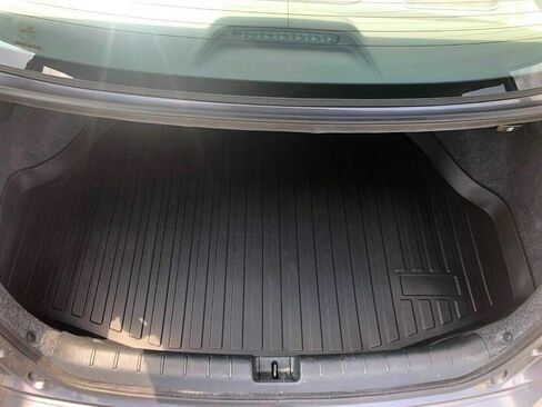 Cargo Liner - Trunk Mat for Honda Accord Sedan & Coupe 2013-2017 – Weather-Resistant Trunk Mats for Cars with Raised Lip – Non-Slip Car Trunk Mat Rubber – Laser Pre-Cut Design in Saudi Arabia