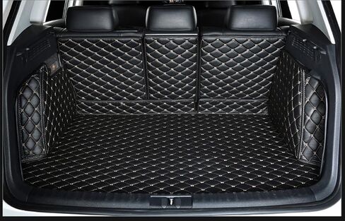 Car Trunk Mat Compatible with Toyota Rav4 2020-2025 Fuel & Hybird (No Subwoofer on Left Side of Trunk)- Full Cover Backseat Protector&Trunk Mat&High Side Panels Cargo Liner(Black/Gold) in Saudi Arabia