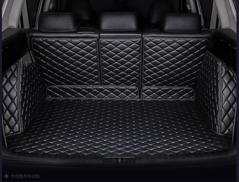 Car Trunk Mat Compatible with Toyota Rav4 2020-2025 Fuel & Hybird (No Subwoofer on Left Side of Trunk)- Full Cover Backseat Protector&Trunk Mat&High Side Panels Cargo Liner(Black/Gold) in Saudi Arabia