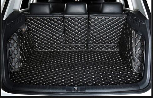 Car Trunk Mat Compatible with Toyota Rav4 2020-2025 Fuel & Hybird (No Subwoofer on Left Side of Trunk)- Full Cover Backseat Protector&Trunk Mat&High Side Panels Cargo Liner(Black/Gold) in Saudi Arabia