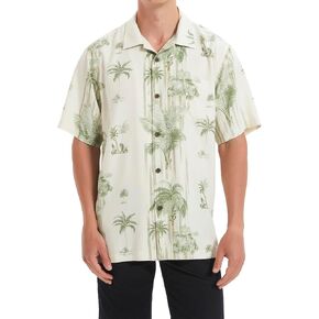 Men's Hawaiian Floral Shirts Silk Short Sleeve Button Down Casual Tropical Beach Holiday Shirts in Saudi Arabia